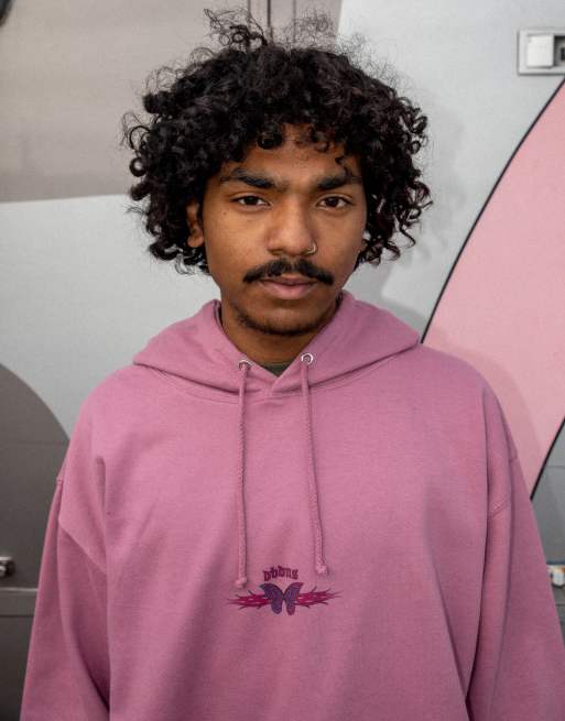 DBDNS hoodie in dusty purple with y2k butterfly print