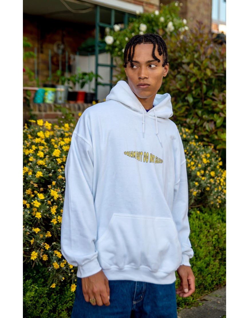 DBDNS hoodie in white with vitamin d summer print