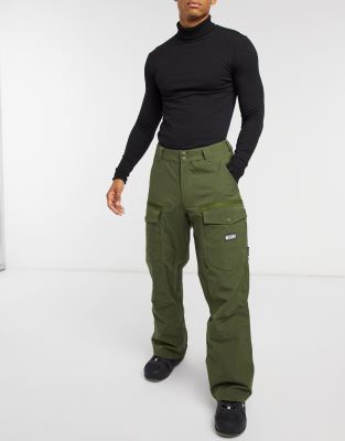 olive ski pants