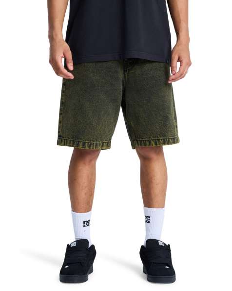 DC Shoes Baggy denim shorts in golden olive - view 1