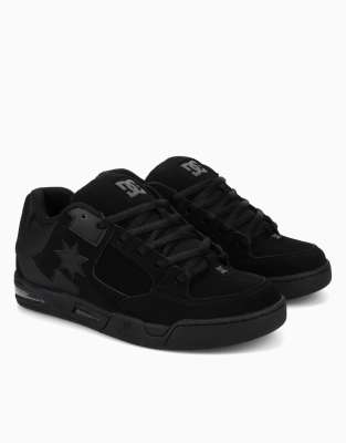  Command leather trainers in black