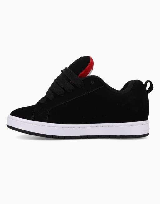 DC Shoes - Court Graffik - Baskets en cuir - Noir/gris/rouge, 3 de 4