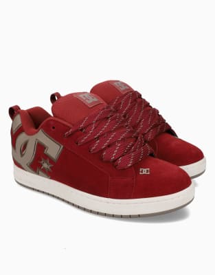  Court graffik leather trainers in brick red/warm taupe