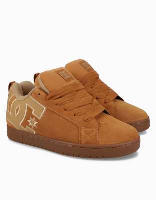 Court graffik leather trainers in brown