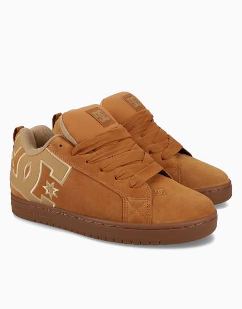 DC Shoes Court graffik leather trainers in brown - view 1