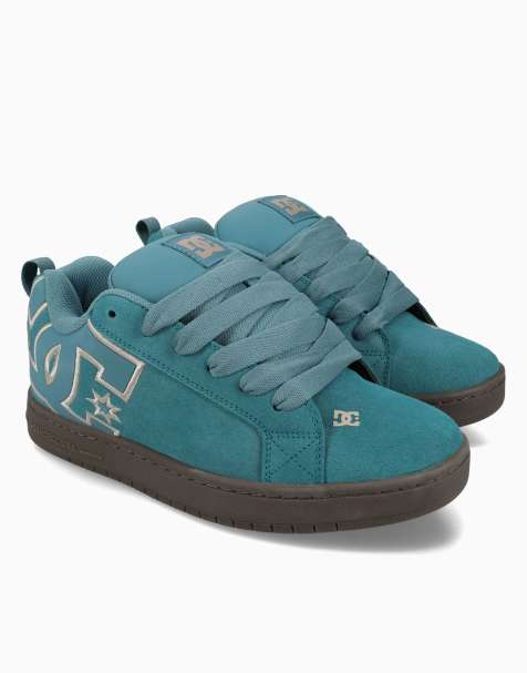 DC Shoes – Court Graffik – Leder-Sneaker in Petrol/Gum - view 1