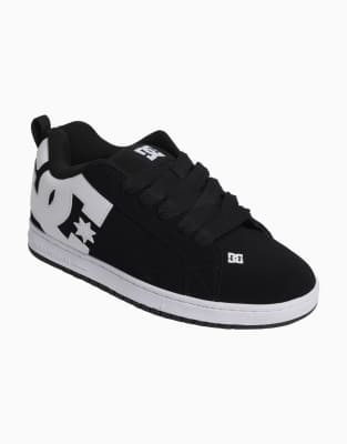 Shoes - Court Graffik - Leder-Sneaker in Schwarz Schwarz 41