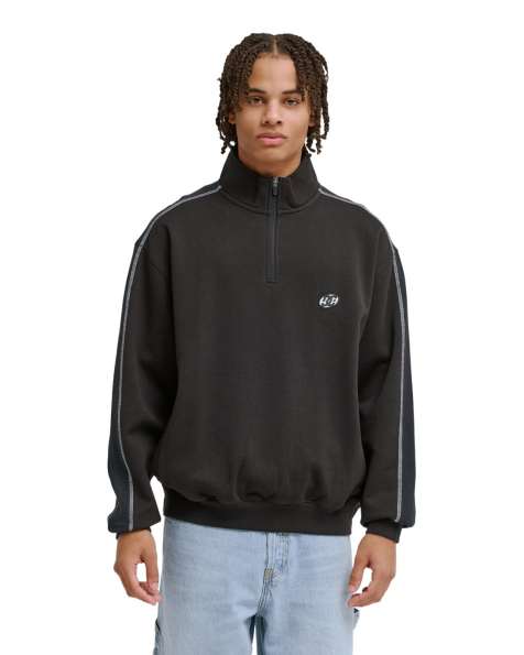DC Shoes Flow down quarter-zip sweatshirt in black - view 1