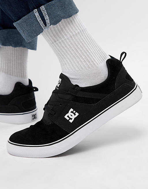 Plasticity Industrialize Strait thong DC Shoes Heathrow vulc sneakers in black | ASOS