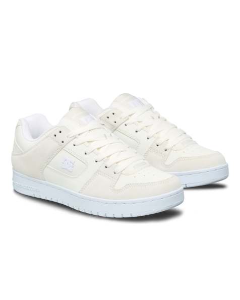 DC Shoes Manteca se leather trainers in off white - view 1