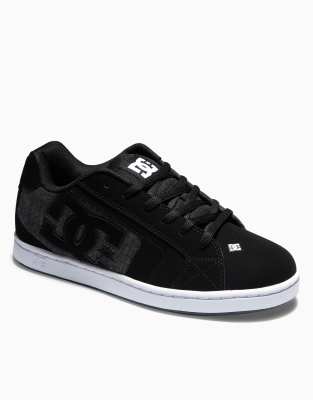  Net leather trainers in black/armor/black