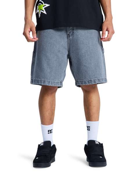 DC Shoes - Short en jean baggy style charpentier - Gris moyen - view 1