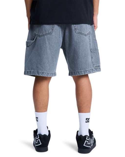DC Shoes - Short en jean baggy style charpentier - Gris moyen, 3 de 4