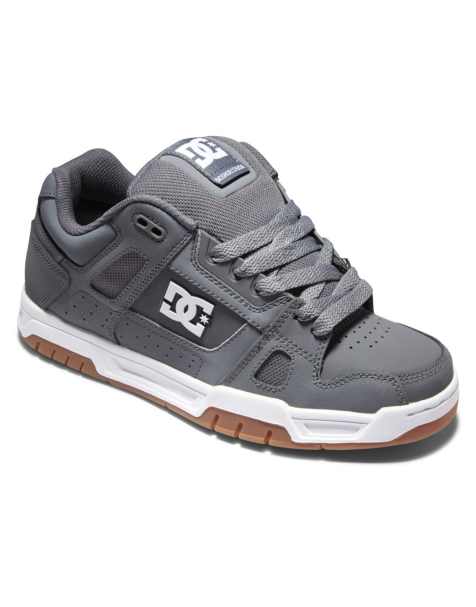 DC Shoes - Stag - Baskets en cuir avec semelle en caoutchouc - Gris - view 1