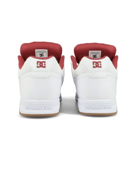DC Shoes Stag leather trainers unisex in white/brick red/gum - view 1