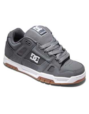 Shoes - Stag - Leder-Sneaker in Grau/Gummi Grau 44