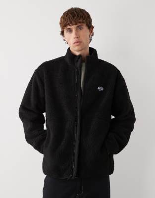 Shoes - Vault - Jacke aus Polarfleece in Schwarz mit Reißverschluss Schwarz M