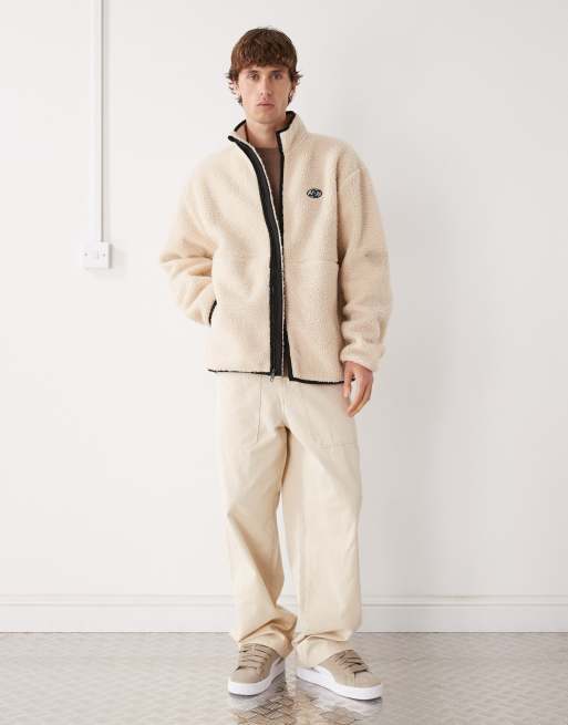 DC Shoes Vault zip polar fleece in oatmeal, 2 of 5