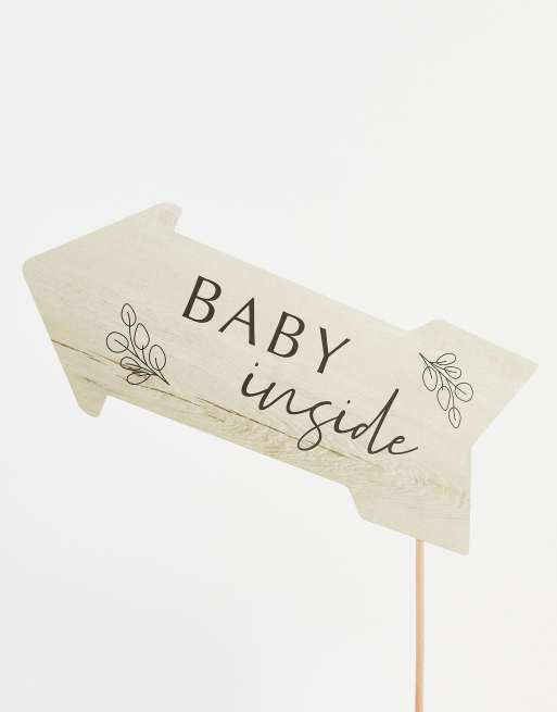Decoración de fotomatón para fiesta prenatal con diseños botánicos de Ginger Ray, 4 de 4