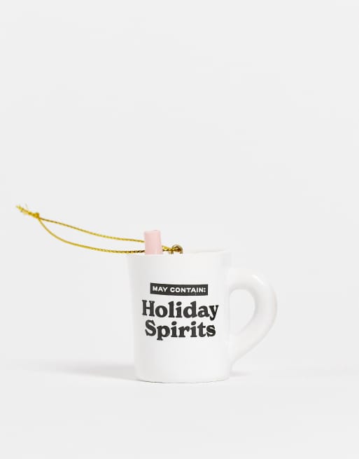 Decoración de Navidad con diseño de taza de chocolate caliente de TYPO