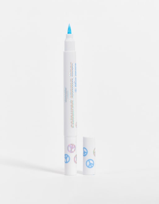 Delineador azul y detalle de sello con símbolo de la paz Pride 365 de Lottie London
