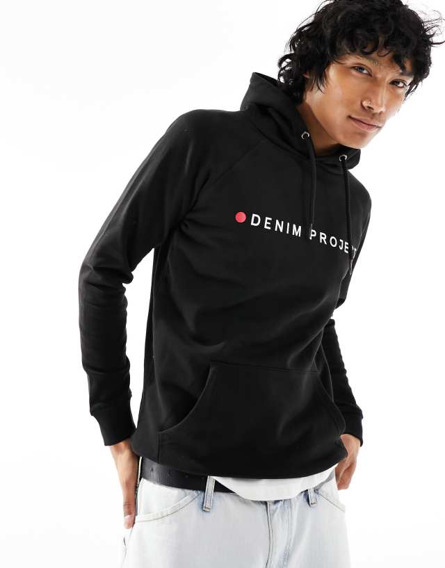 Denim Project - logo hoodie in black