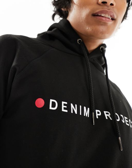 Denim Project logo hoodie in black