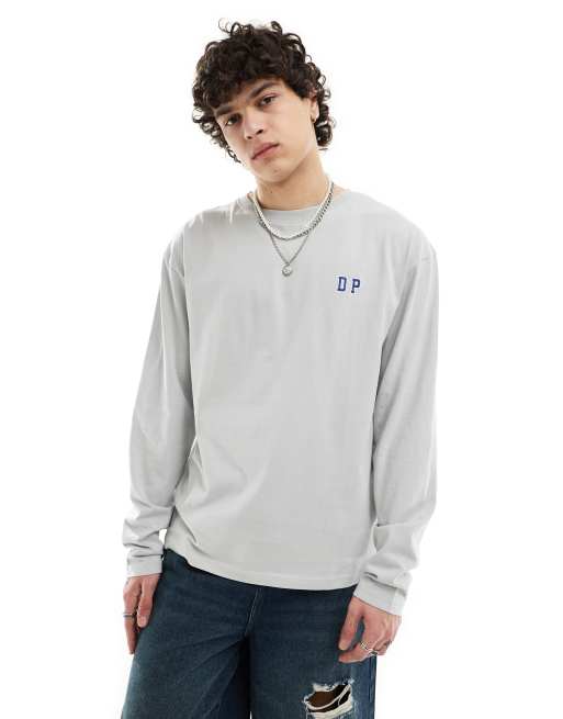 Denim Project long sleeve t-shirt in light grey with