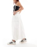 [Denim Project] Denim Project maxi cargo skirt in off white XS Beige