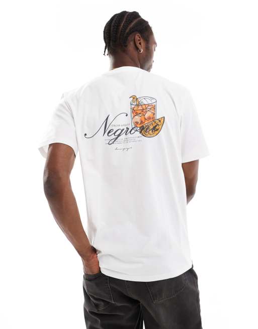 Denim Project negroni t-shirt in white with back print