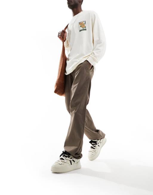 Denim Project - Pantalon parachute droit - Marron