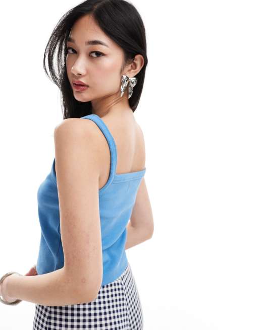 Denim Project ribbed top in blue | ASOS