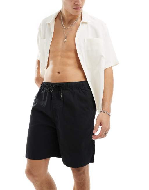 Denim Project ripstop shorts in black