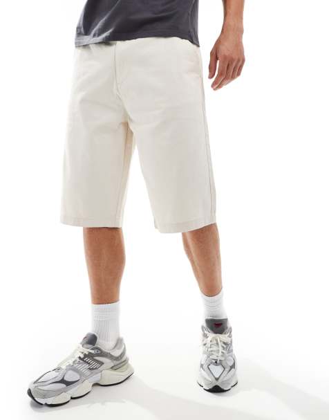 Denim Project skater denim shorts in beige - view 1