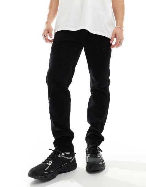 Denim Project straight fit corduroy trousers in black - view 1