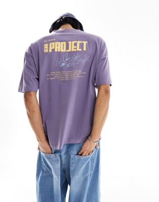 Denim Project signitature print t-shirt in purple - ASOS Price Checker