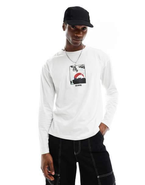 Denim Project t-shirt in white with seoul chest print - view 1