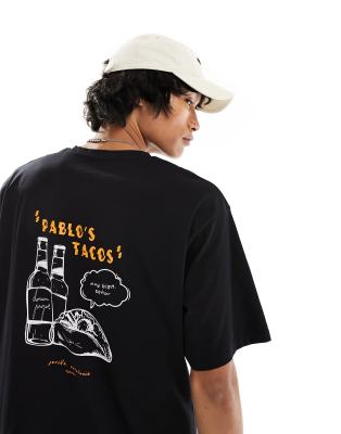Denim Project Denim Project taco print t-shirt in black