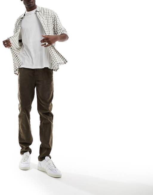 Denim Project tapered cord pants in brown