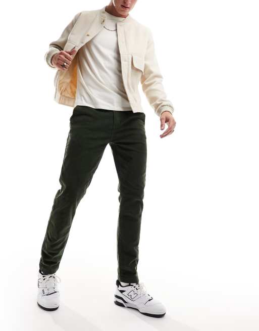 Denim Project tapered cord pants in green