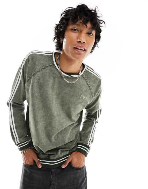 Denim Project tipped sweatshirt in green