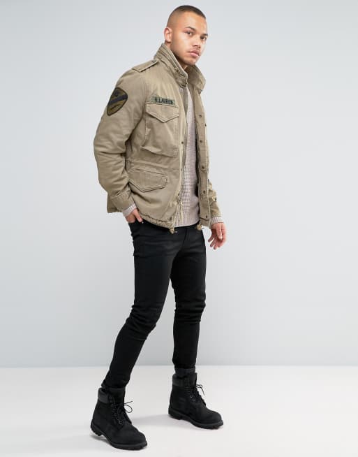 Denim and supply military cheap jacket mens