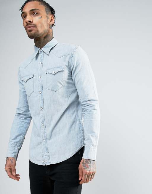 Denim & Supply Ralph Lauren Western Denim Shirt In Slim Fit in