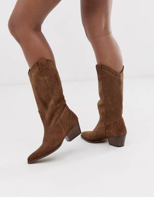 boots western femme daim