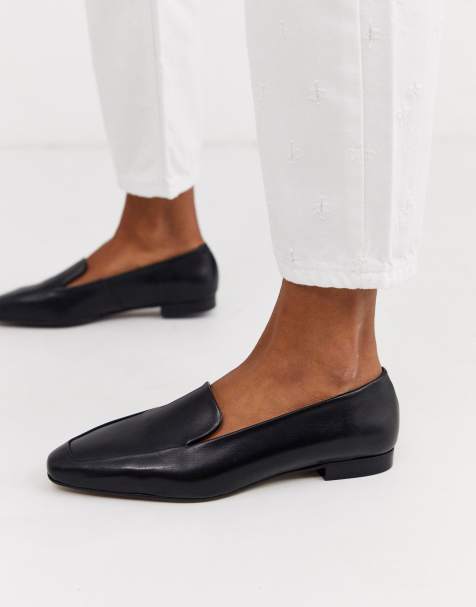 Depp - Chaussures plates en cuir souple - Noir