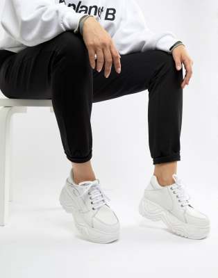 leather chunky trainers