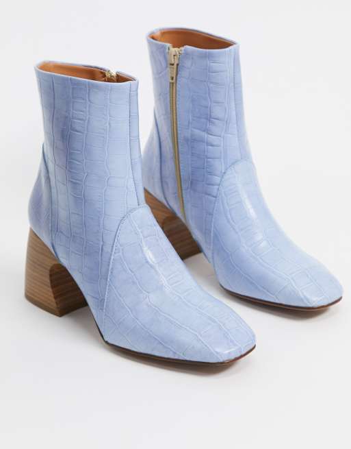 Asos blue outlet boots