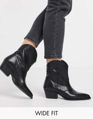 leather western ankle boots