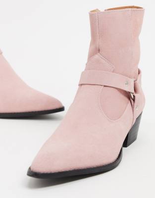 pink suede boots