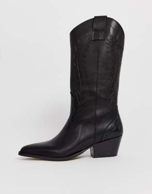 tall leather cowboy boots